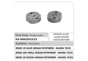 Denso Common Rail Injector Valve (Nissan Pathfinder- Navara) 095000-625 / 16600-EC00 / 16600-EB700